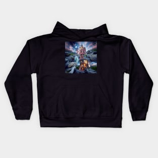 TOWER BETWEEN WORLDS ORIGINAL DIGITAL AI GENERATED ART Kids Hoodie